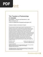 Taxation of Partnerships in Cda