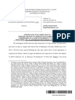 Certificate of No Objection To: Debtors' Motion To Approve Settlement and Compromise of Claims With Respect To Mico Industries, Inc. in Adversary Proceeding No. 07-05685