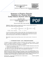 Existence of Positive Periodic Solutions of A Neutral Delay Lotka-Volterra System With Impulses