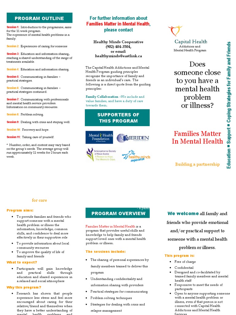 Families Matter in Mental Health | PDF | Recovery Approach | Mental Health