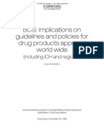 Bcs Implications On Guidelines and Policies For Drug Products Approval World Wide Including Ich and Regional