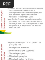 Etapas de Pesquisa