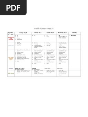weekly planner week 11b