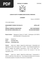 Management Science for Health v Kadungure (LCA 8-2012) [2012] NALCMD 6