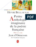 Petite Anthologie Imaginaire de La Poesie - Henri Bellaunay