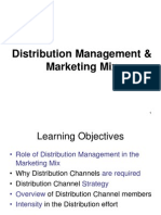 Distribution Management and Marketing Mix