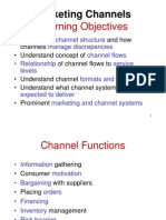 Learning Objectives: Marketing Channels