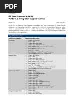 HP Data Protector A.06.00 Platform & Integration Support Matrices