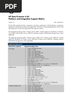 HP Data Protector 6.20 Platform and Integration Support Matrix