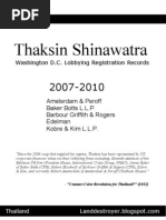 Thaksin Shinawatra US Lobbying Records (2007-2010) 