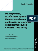 De Happenings Saxofonistas y Guerrilleros. Metáforas de la creación y politización de la estética experimental en Julio Cortázar (1959-1973). Jaume Peris Blanes