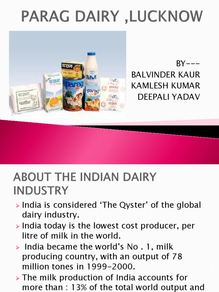 Parag Presentation Milk Dairy