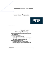 Integer Linear Programming: Management Science