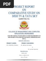 Project Report On Comparative Study On Dish TV Amp Tata Sky 111111110627 Phpapp02