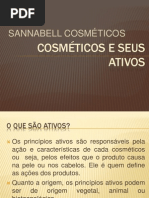 COSMÉTICOS E SEUS ATIVOS