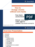 How To Change Joomla Without Corehacks-Joomla-World-Conference-2012