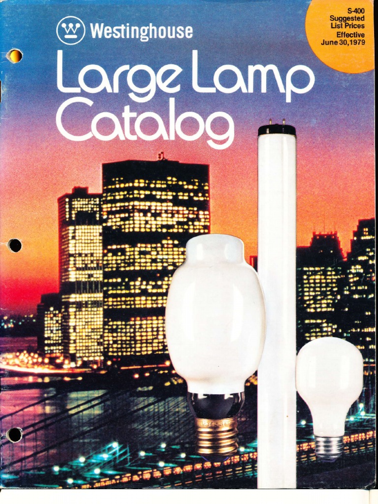 Westinghouse 1979 Large Lamp Catalog Incandescent Light Bulb