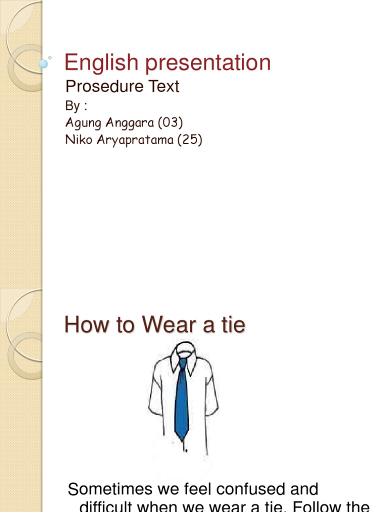 How to Properly Tie a Tie | PDF