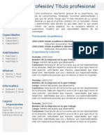 CV para Destacar Capacidades