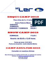 Cartel Esqui Camp 2013