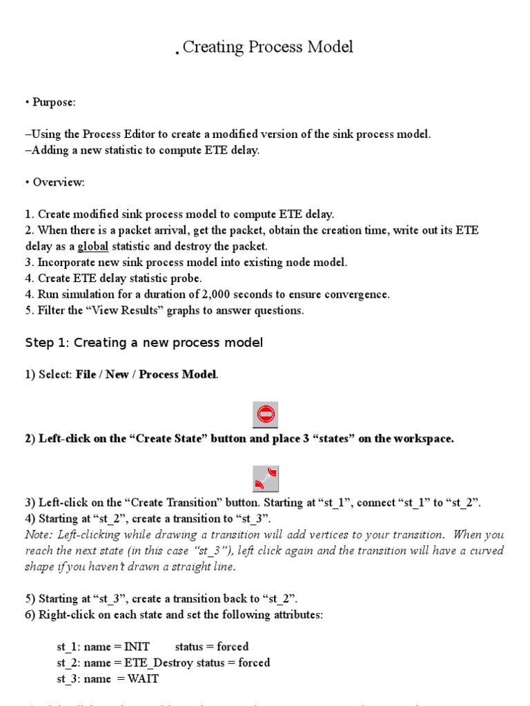 7OPNET Creating Process Model | PDF