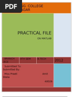 Matlab Practical File