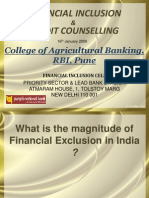 Financial Inclusion: Credit Counselling