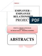 Abstracts - Employer - Employee Relationship