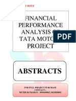 Abstracts - Financial Performance Analysis of Tata Motors.