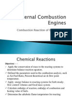 Combustion Reaction of Engine Fuels