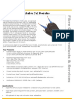 Single Optical Fibre Cable Detachable DVI Modules