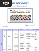 planificação 4º ano conhecer o passado do meio local