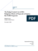 CRS-Budgetary Effects of Proposals To Replace Sequester 11-9-12 PDF