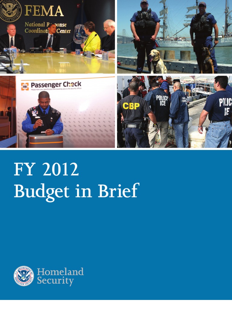 Homeland Security Budget PDF United States Department Of Homeland