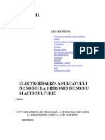 Conversia Prin Electrodializa a Sulfatului de Sodiu La Hidroxid de Sodiu Si Acid Sulfuric