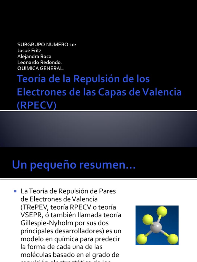 Teoría de la Repulsión de los Electrones de la capa de