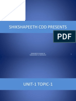Shikshapeeth CDD Presents: 1 Shikshapeeth College of Management & Technology