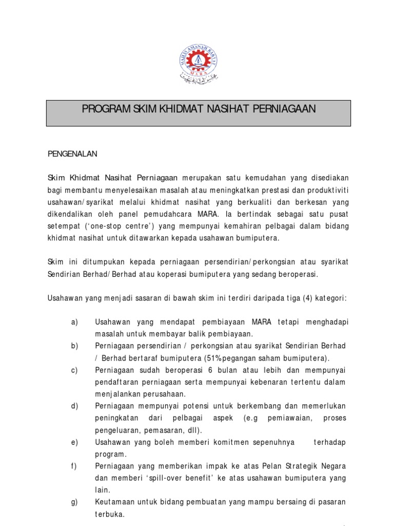 Contoh Surat Mohon Khidmat Nasihat