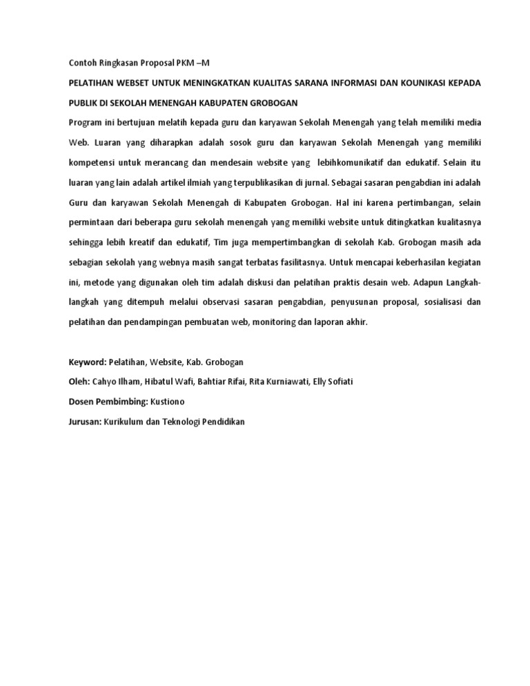 35+ Ide Contoh Abstrak Proposal Pkm Penelitian Verbal