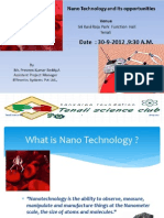 Nano technology and its oppurtunities