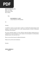 Absent Excuse Letter for Not Attending Class