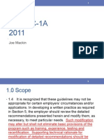 Summary of Changes in SNT-TC-1A 2011