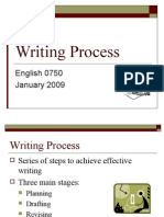Writing Process: English 0750 January 2009