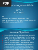 Operations Management (ME-601) UNIT 2,3: Prof. S. N. Varma