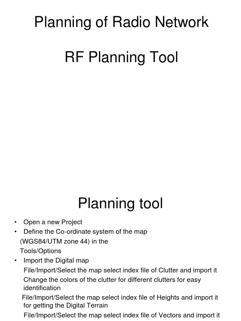 Atoll Planning Map Radio Propagation
