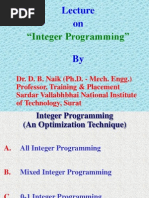 Integer Programming
