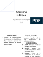 Statcon Report - Chapter X, C. Repeal