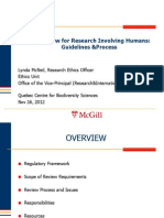 Ethics Review For Research Involving Humans: Guidelines &process