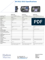 Garmin 010-00594-00 GPSMAP 5012 12.1 Inch Marine Network Chartplotter Mfd Multifunction Display Specifications