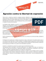 Agresión contra la libertad de expresión